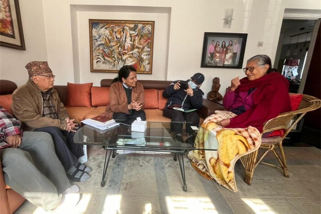 INTACH had the distinct honour of engaging with Ms. Keshari Laxmi Manadhar (Niece of Chittadhar) on February 2, 2024. Ms. Keshari, Nepal's first woman Ph.D. holder in 1969, played a pivotal role in shaping the narrative for the Chitadhar Memorial Museum, a project under the aegis of Nepal Bhasa Parishad. =